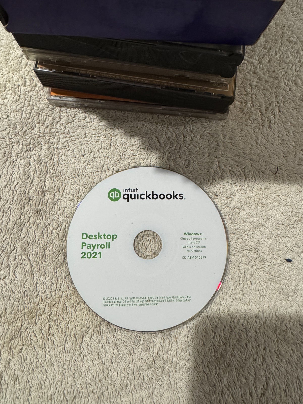 Intuit Quickbooks Desktop Payroll 2021 - CD ONLY IN GOOD CONDITION