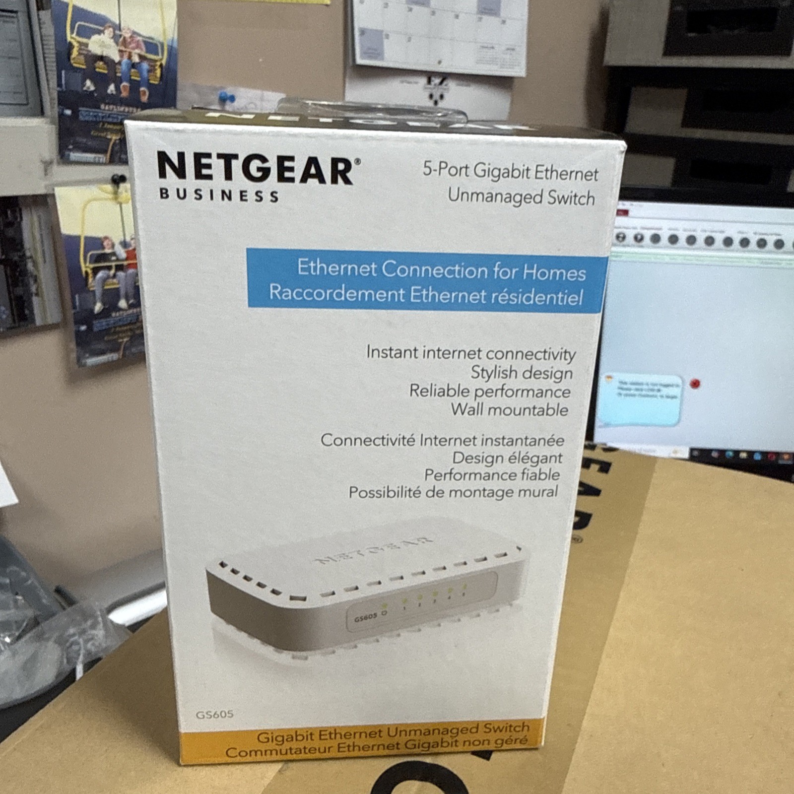 NETGEAR Business 5-Port Gigabit Ethernet Unmanaged Switch GS605 White NEW BOX