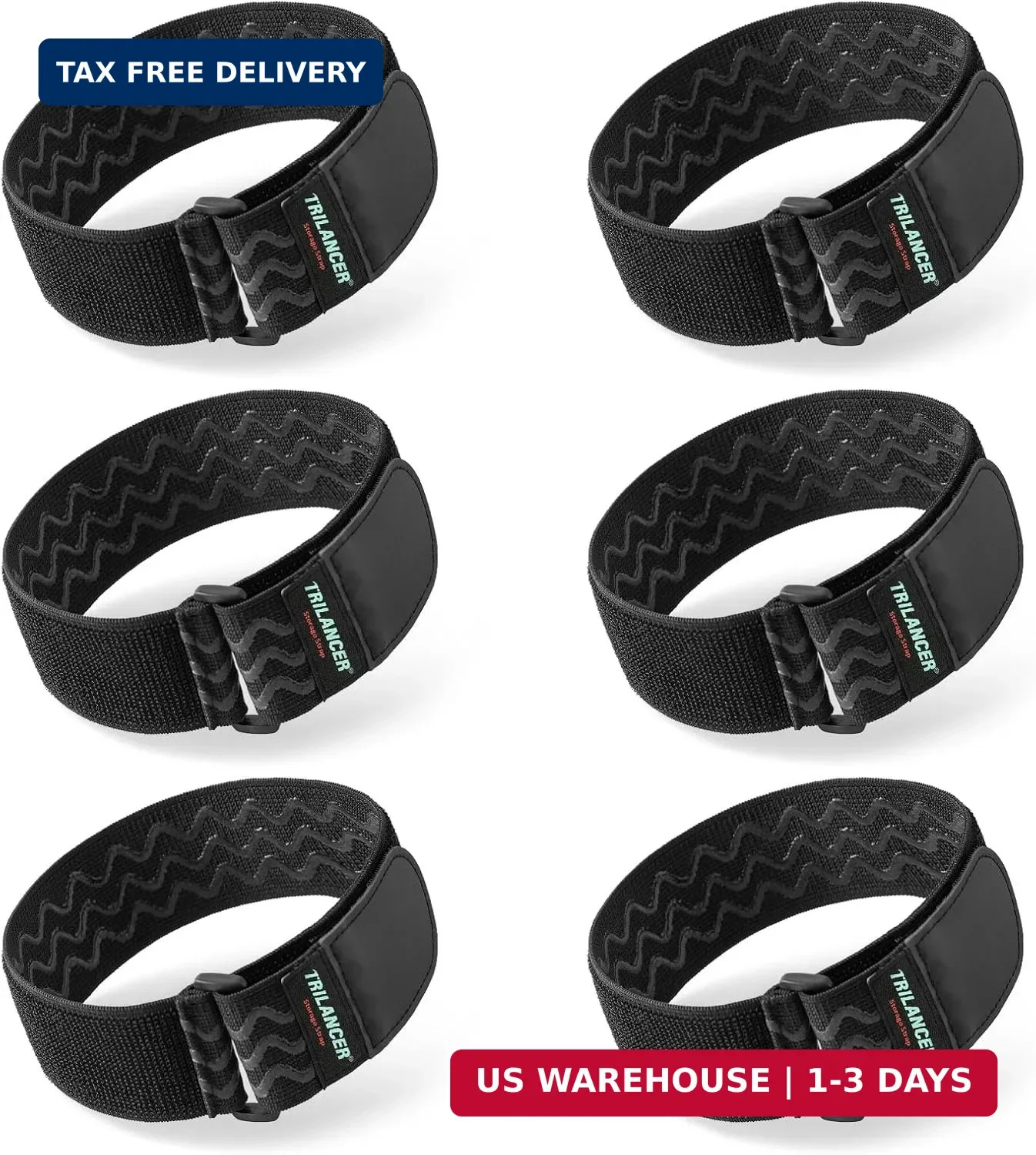 6 Pack Elastic Straps - 14" Adjustable Length for Organized Life