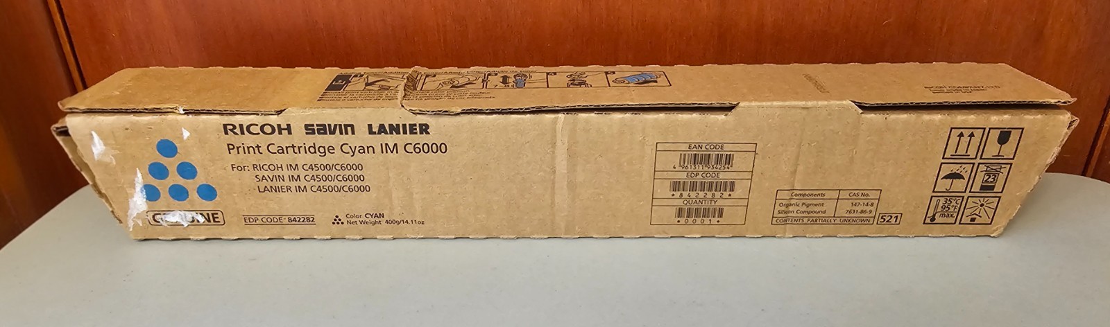 RICOH IM C4500 C6000 842282 Cyan Toner Cartridge New Opened