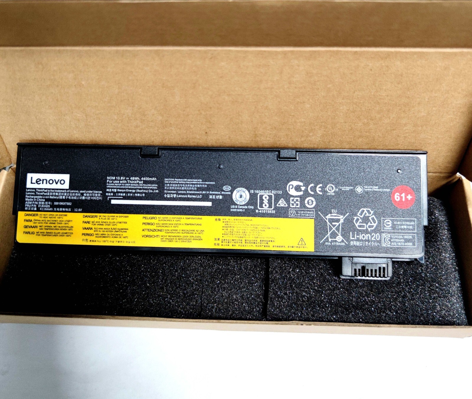 Genuine 01AV425 Battery For Lenovo Thinkpad T470 T480 T570 T580 01AV424 48Wh 61+