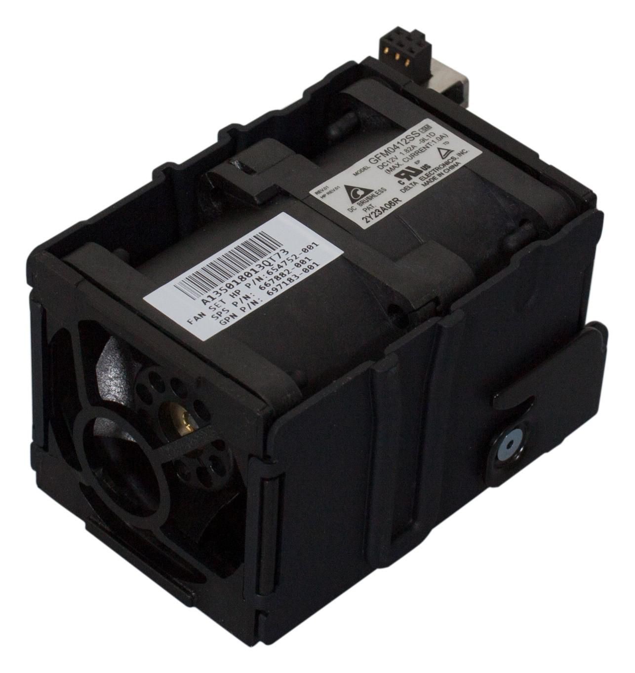 Replacement Part: HP 667882-001 732136-001 Dual Rotor Hot Pluggable Fan ~E~