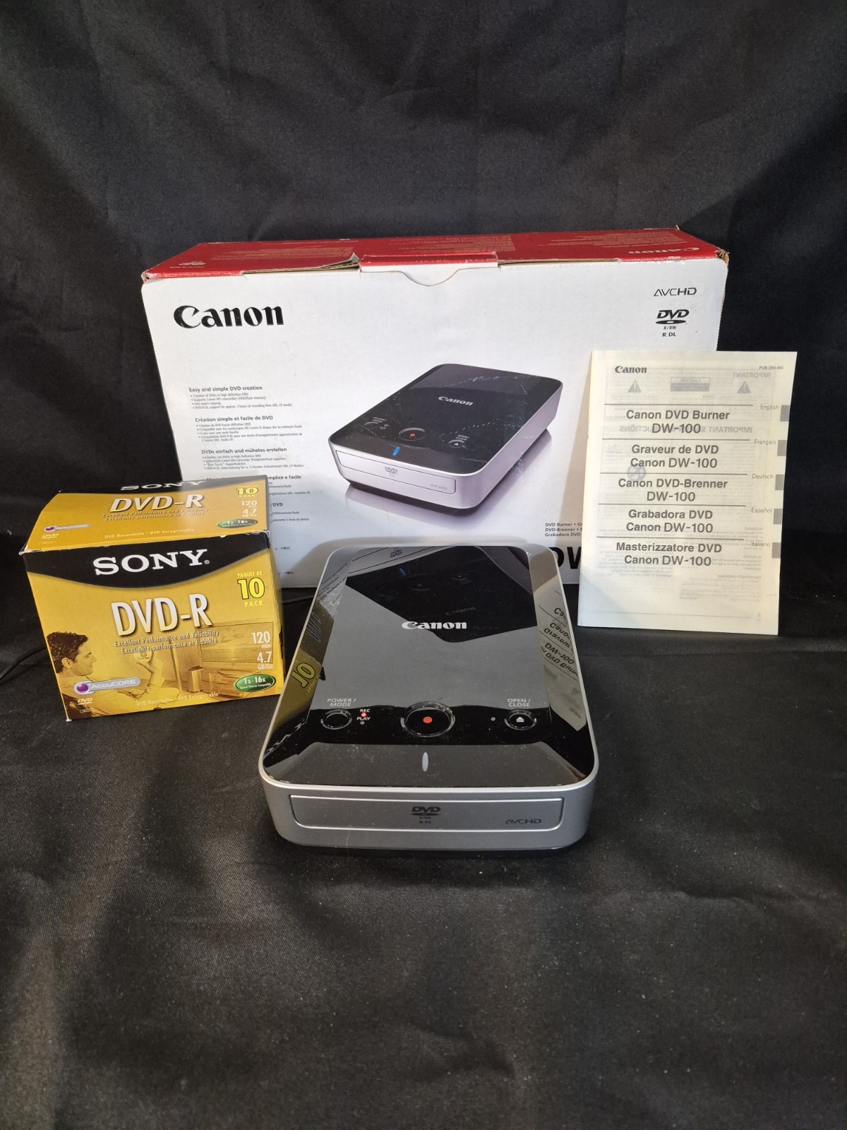 Canon DW-100 DVD Burner For Canon Hard Drive and Flash Memory Based Camcorders