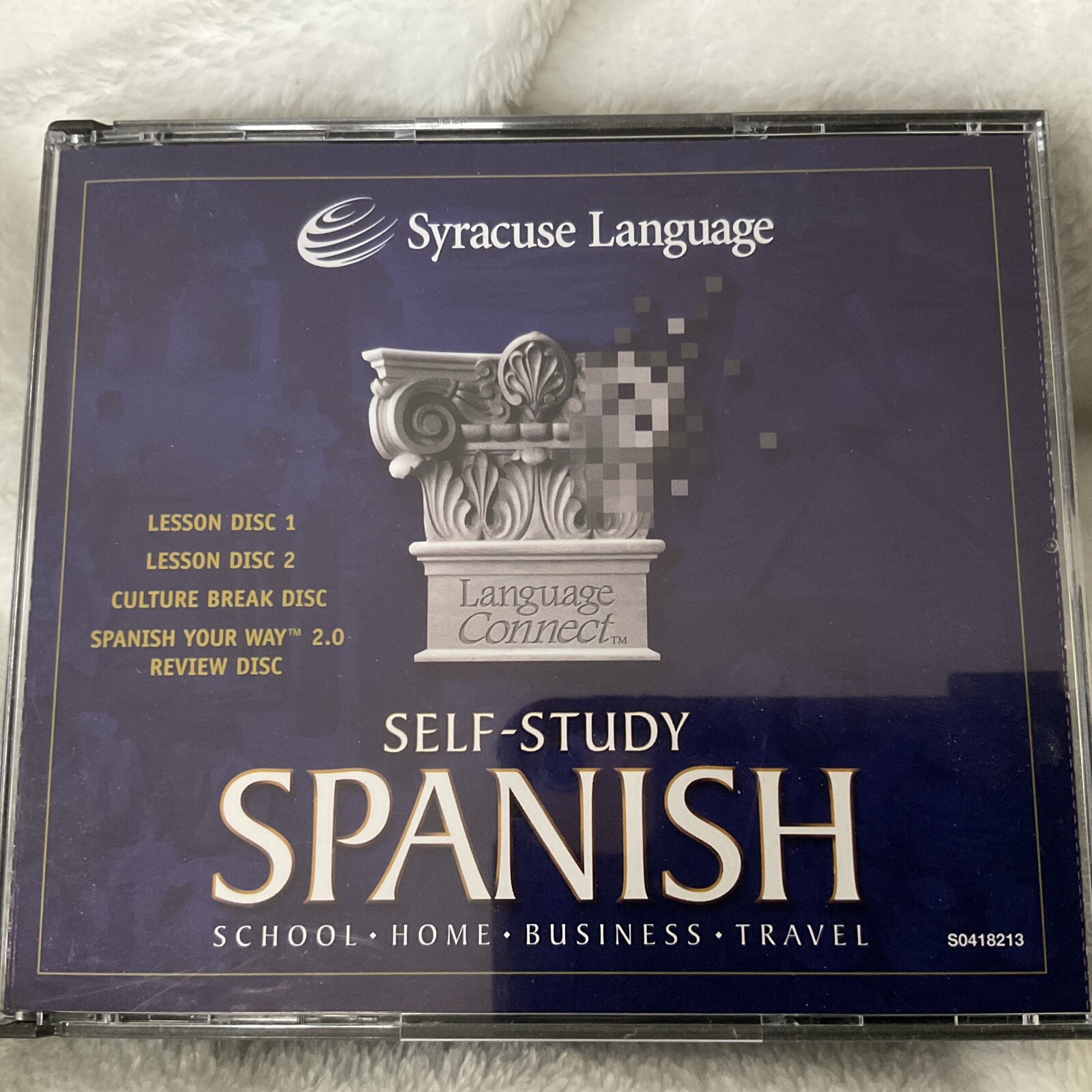 SYRACUSE LANGUAGE SPANISH SELF STUDY MINT 4 CD SET School Home Business Travel