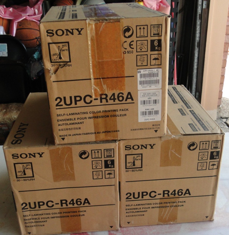3 New Boxes Sony 2UPC-R46A Self laminating printing pack 6 Ribbons & 6 Rolls New