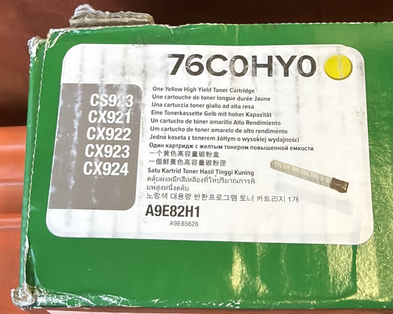 LEXMARK 76COHYO and  76COHMO Toners Cartridge Yellow