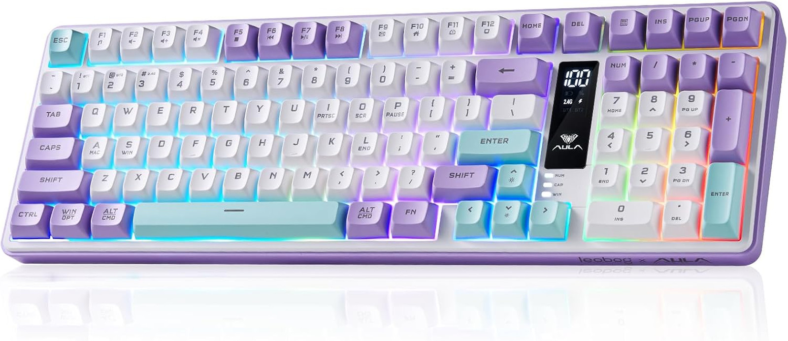 Aula S99pro V2 Wireless Gaming Keyboard,Silent Computer Keyboards,Creamy Membran