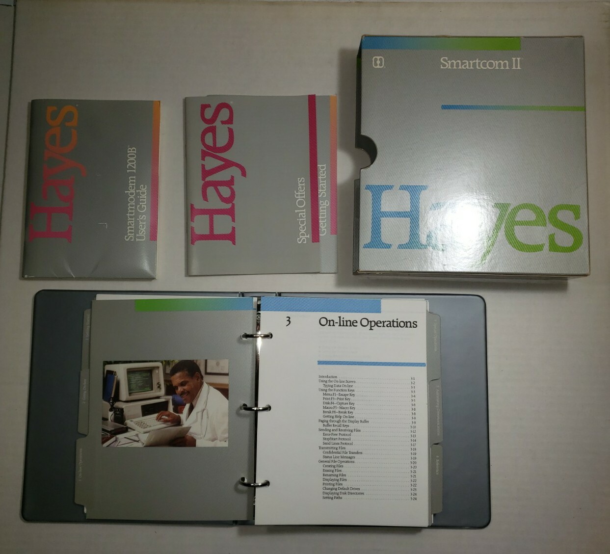 Complete Hayes Smartcom II v2.2 Vintage Software and Manual 5.25" Floppy 1986