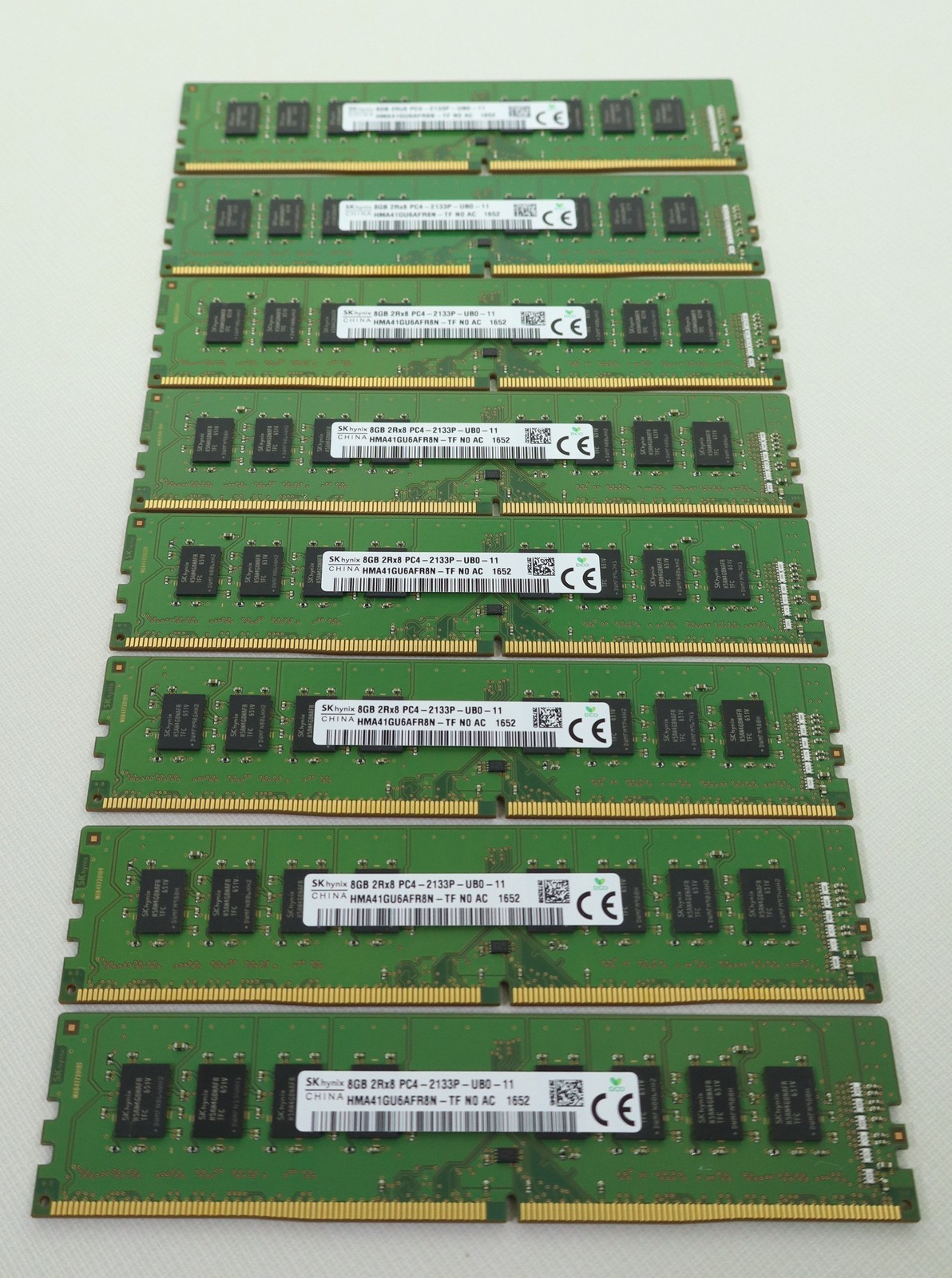 Lot of 8x SK Hynix 8GB 2Rx8 PC4-2133P DDR4 UDIMM Desktop RAM