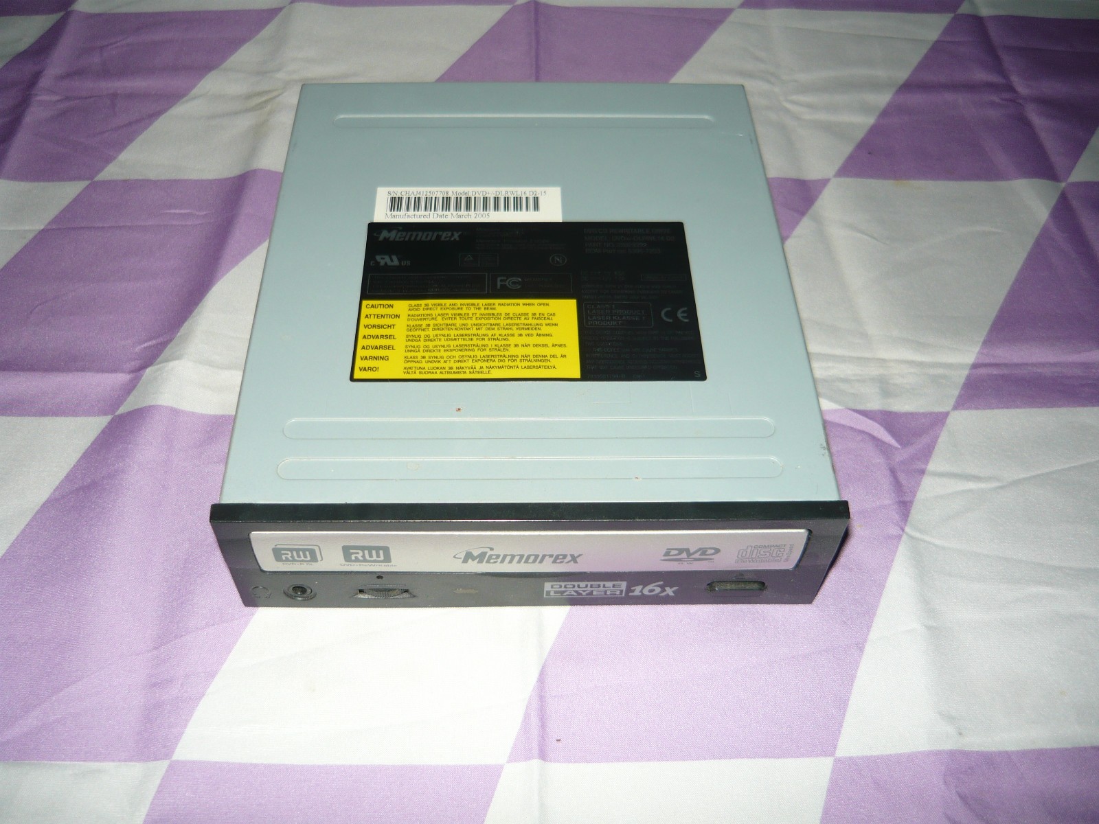 Memorex DVD DLWRL16 CD-RW DVD-RW Multi Burner Optical Drive IDE Used
