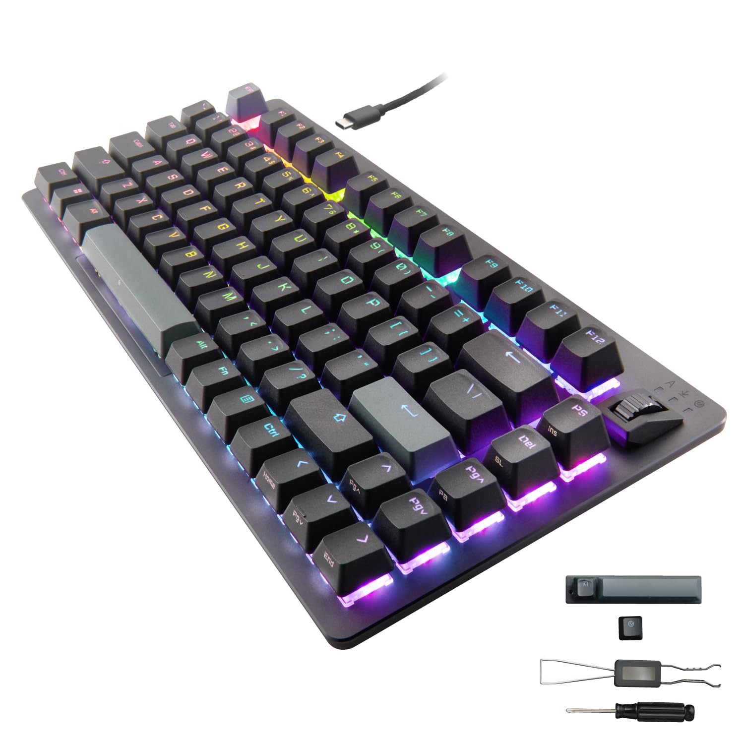 ELECOM Gaming Keyboard V custom VK720A with Rapid Triggers, 75% Size, Black