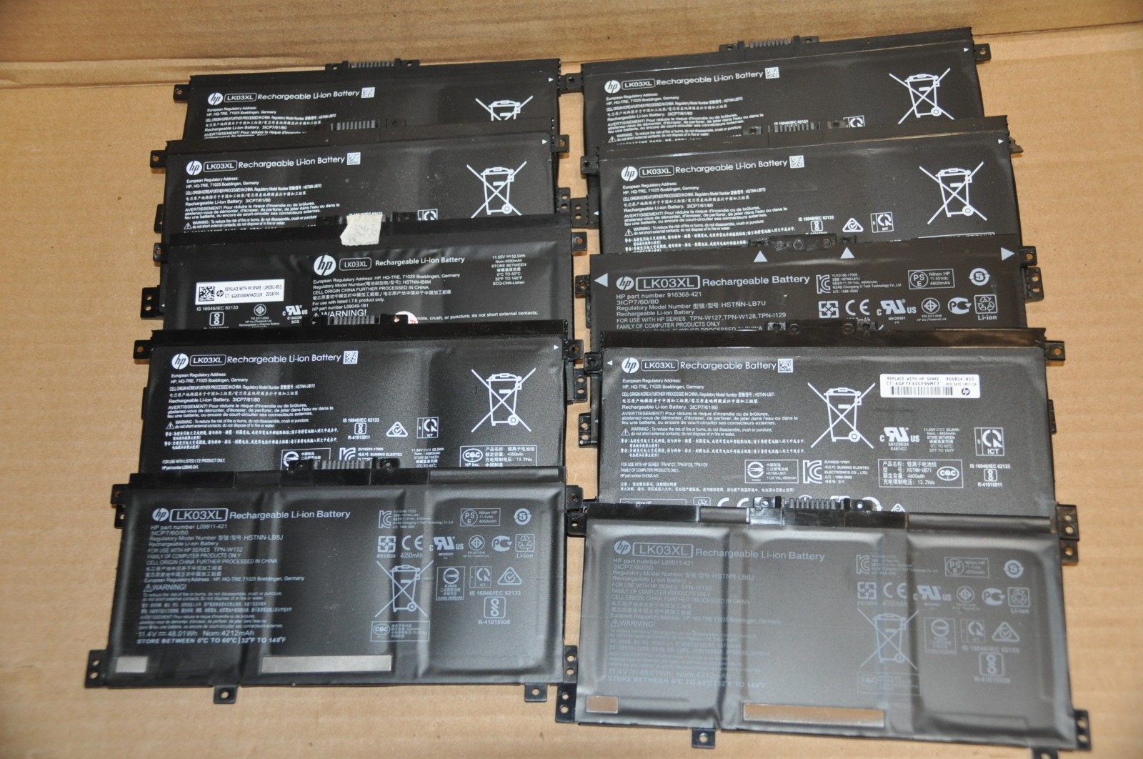 (LOT of 10) HP Laptop Battery LK03XL (DEFECTIVE - For Parts/Repair) - #2