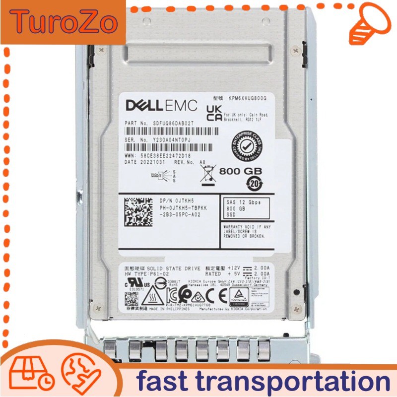 JTKH5 0JTKH5 DELL EMC 800GB SAS 2.5'' 12Gb/s MIXED-USE SSD 14/15/16G KIT New