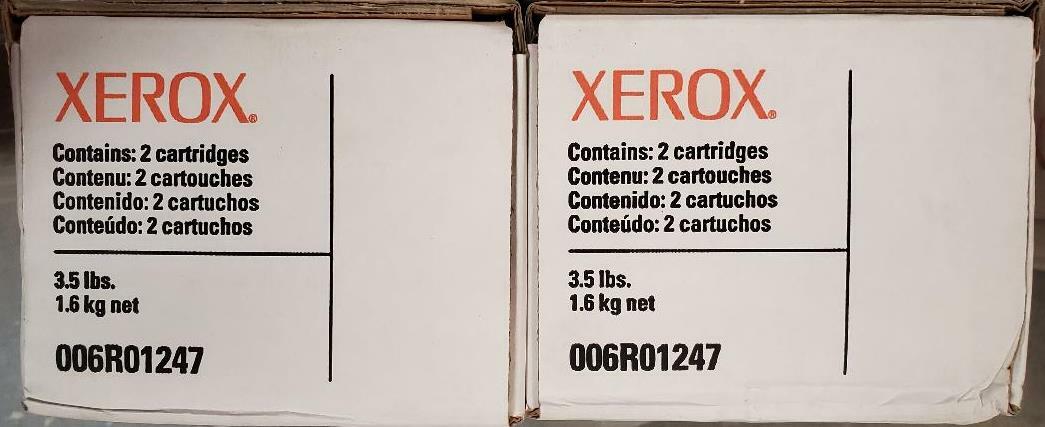 2 Genuine Factory Sealed Xerox 006R01247 Black Toner Cartridges Docucolor 500