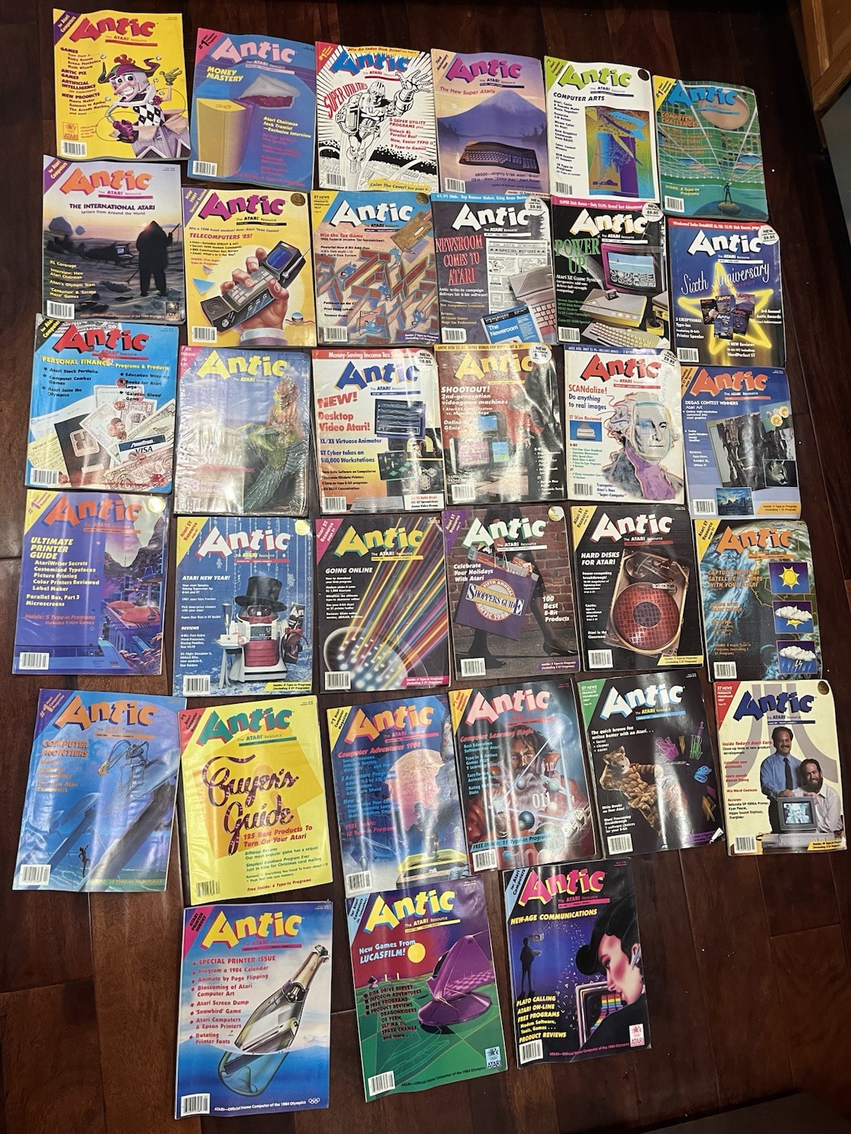 antic the Atari resource magazine lot 44 1984-88 No Disks