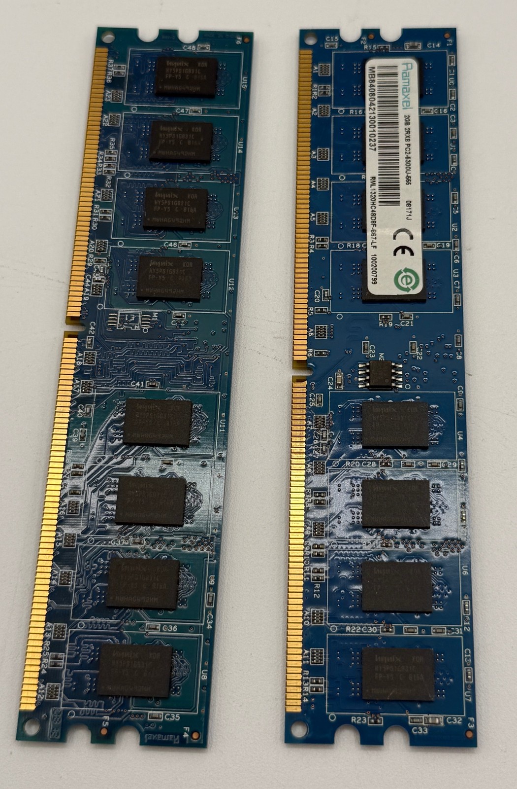 Ramaxel Desktop Memory DIMM 4GB 2x2GB DDR2 PC2-5300 667MHz CL5 Unbuffered Kit