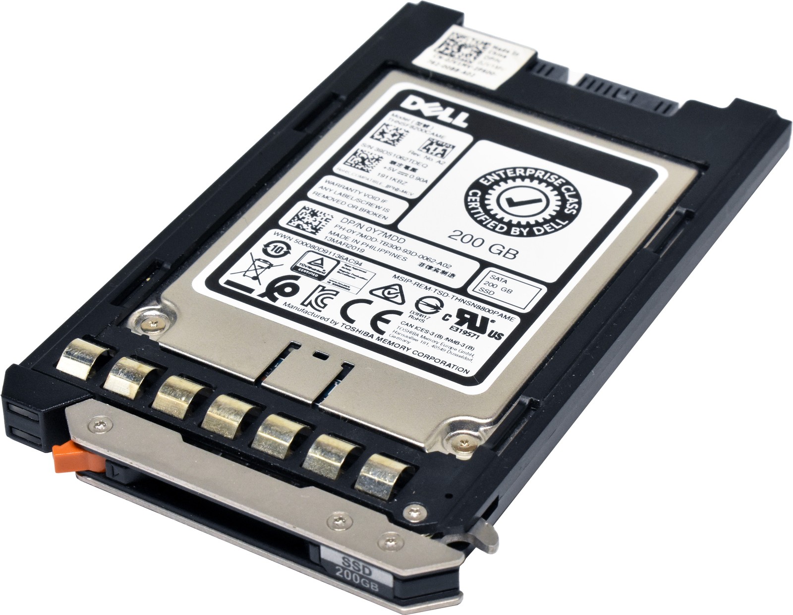 Dell Toshiba 200GB 0Y7MDD THNSF8200CAME 1.8" 6G SATA SSD