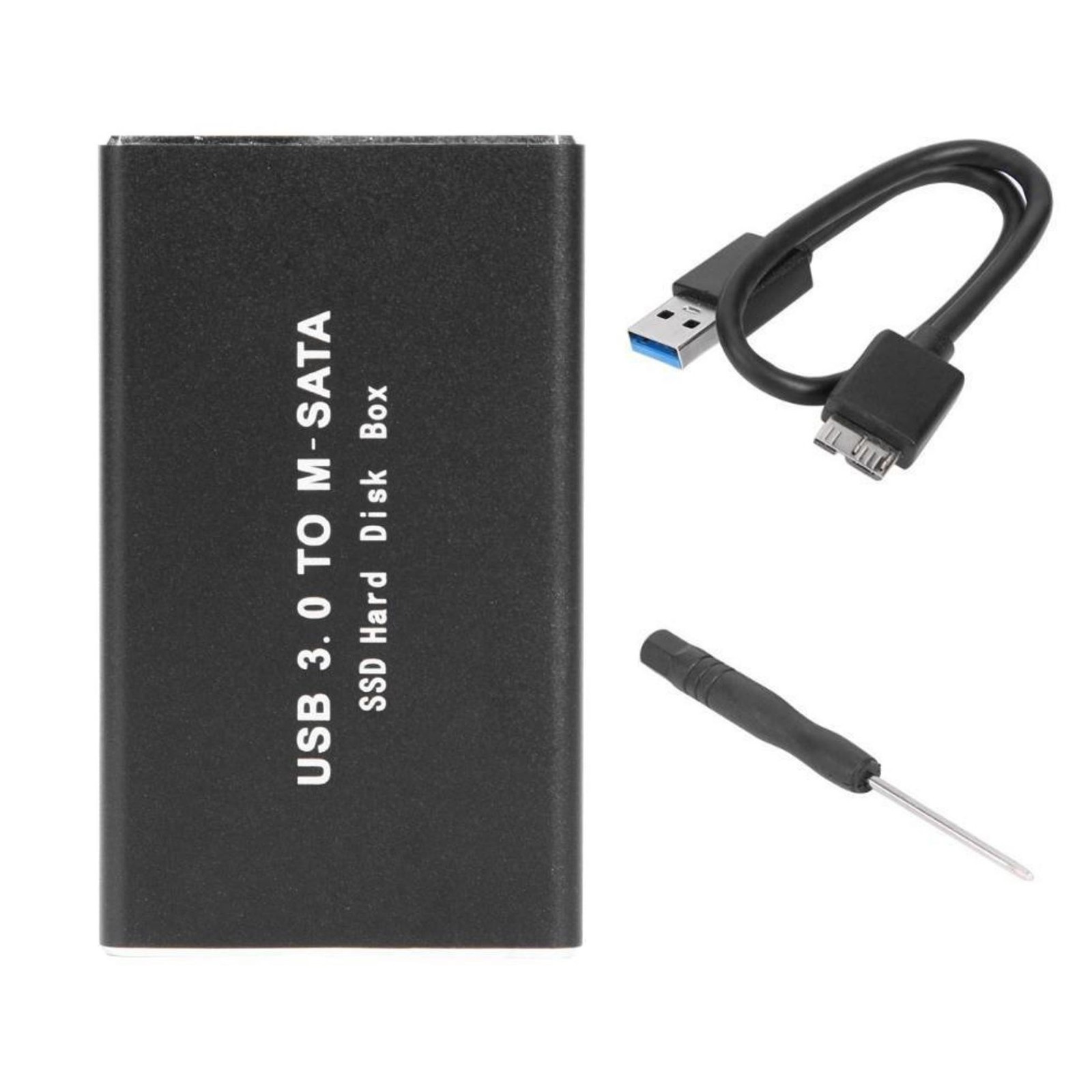 USB3.0 6Gbps Ultra-Fast mSATA SSD External Enclosure System Driver-Free Support