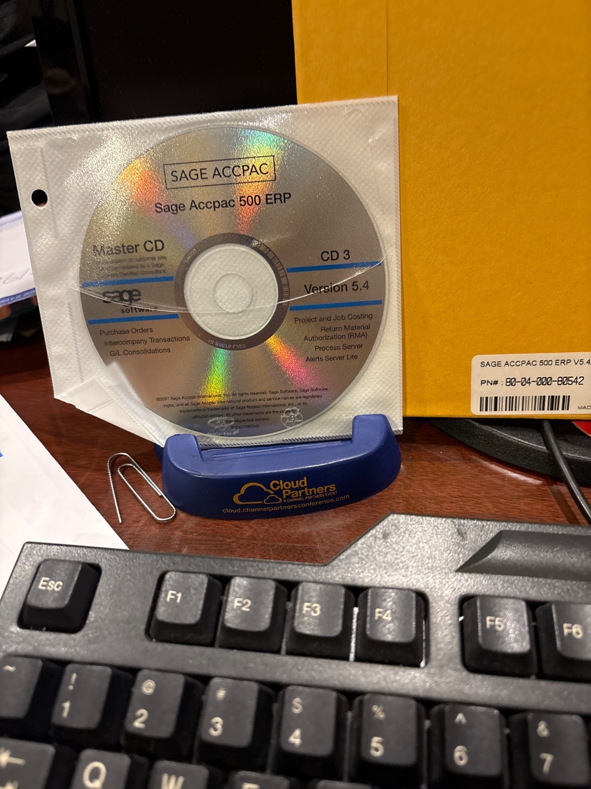 BRAND NEW UNUSED SAGE ACCPAC 500 ERP V5.4A MCD 3. MASTER CD