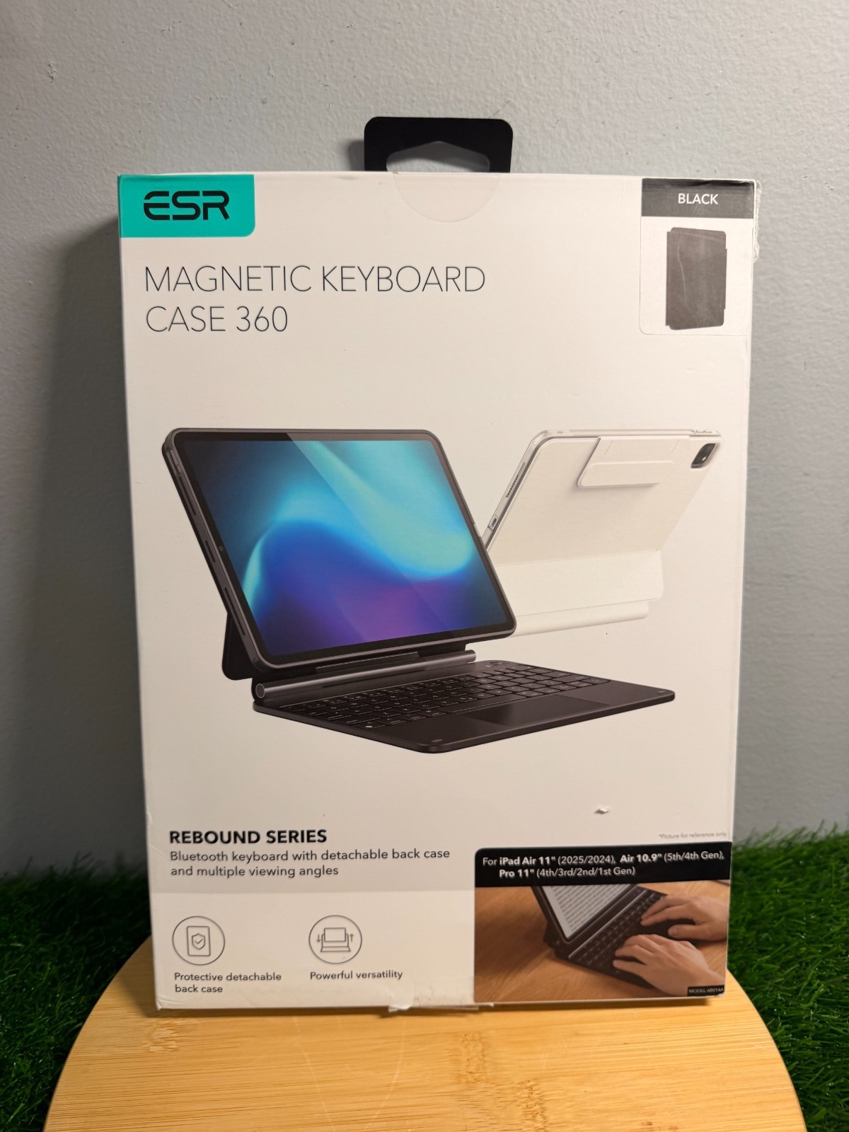 ESR iPad Air 11in Case Keyboard M3/M2, 2025/2024 Rebound 360, Black NEW