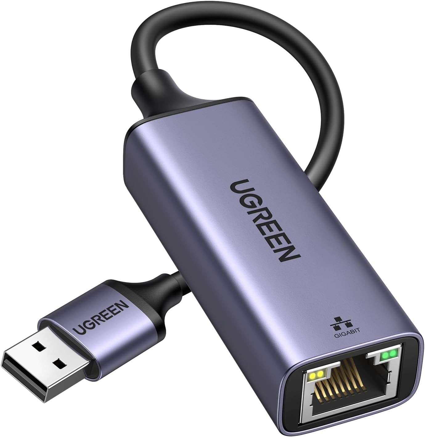 UGREEN USB to Ethernet Adapter, Plug and Play Ethernet Adapter, Aluminium Shell,