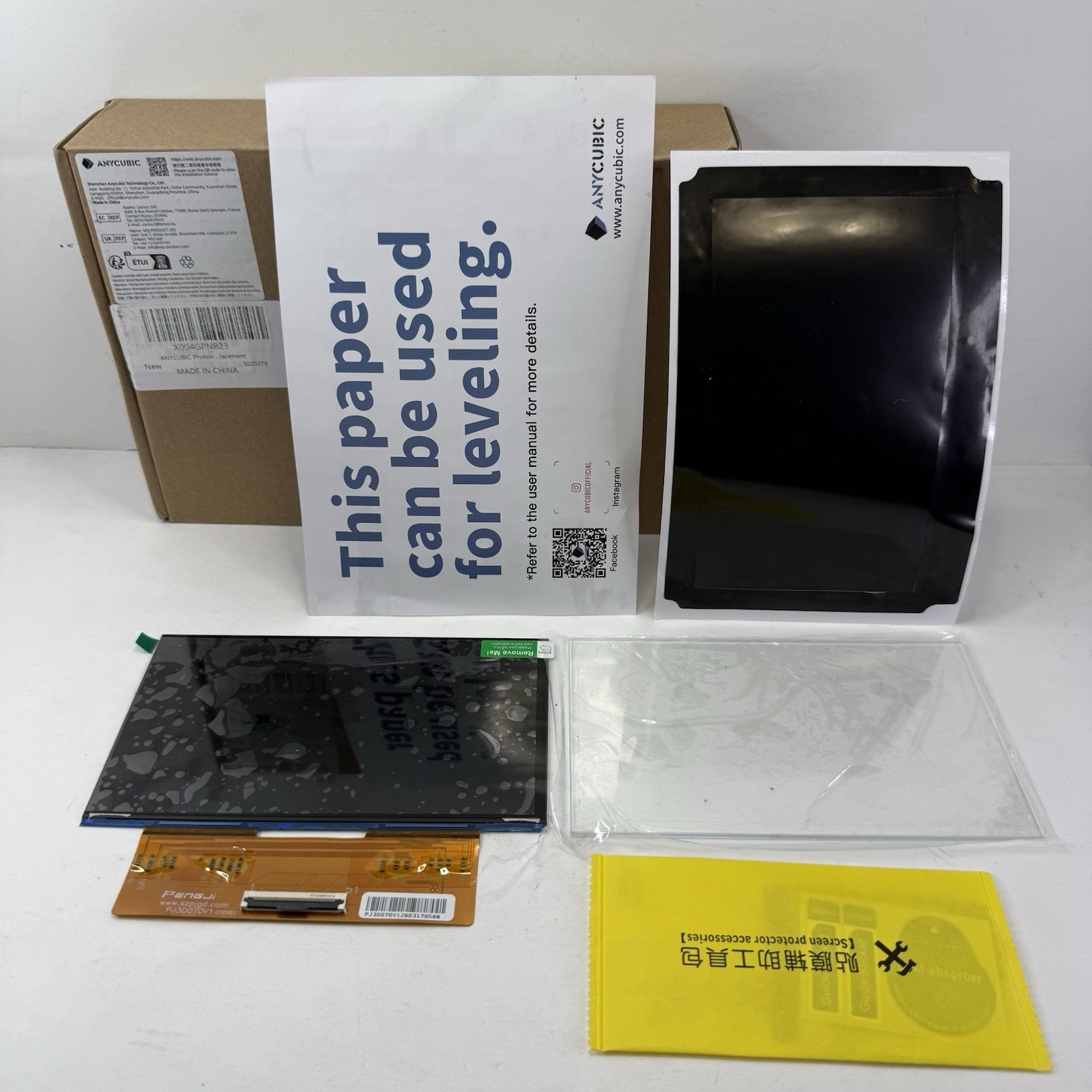 ANYCUBIC Photon Mono 4 / Mono 4 Ultra 10K 7" LCD Screen Replacement KIT PJ3D070V