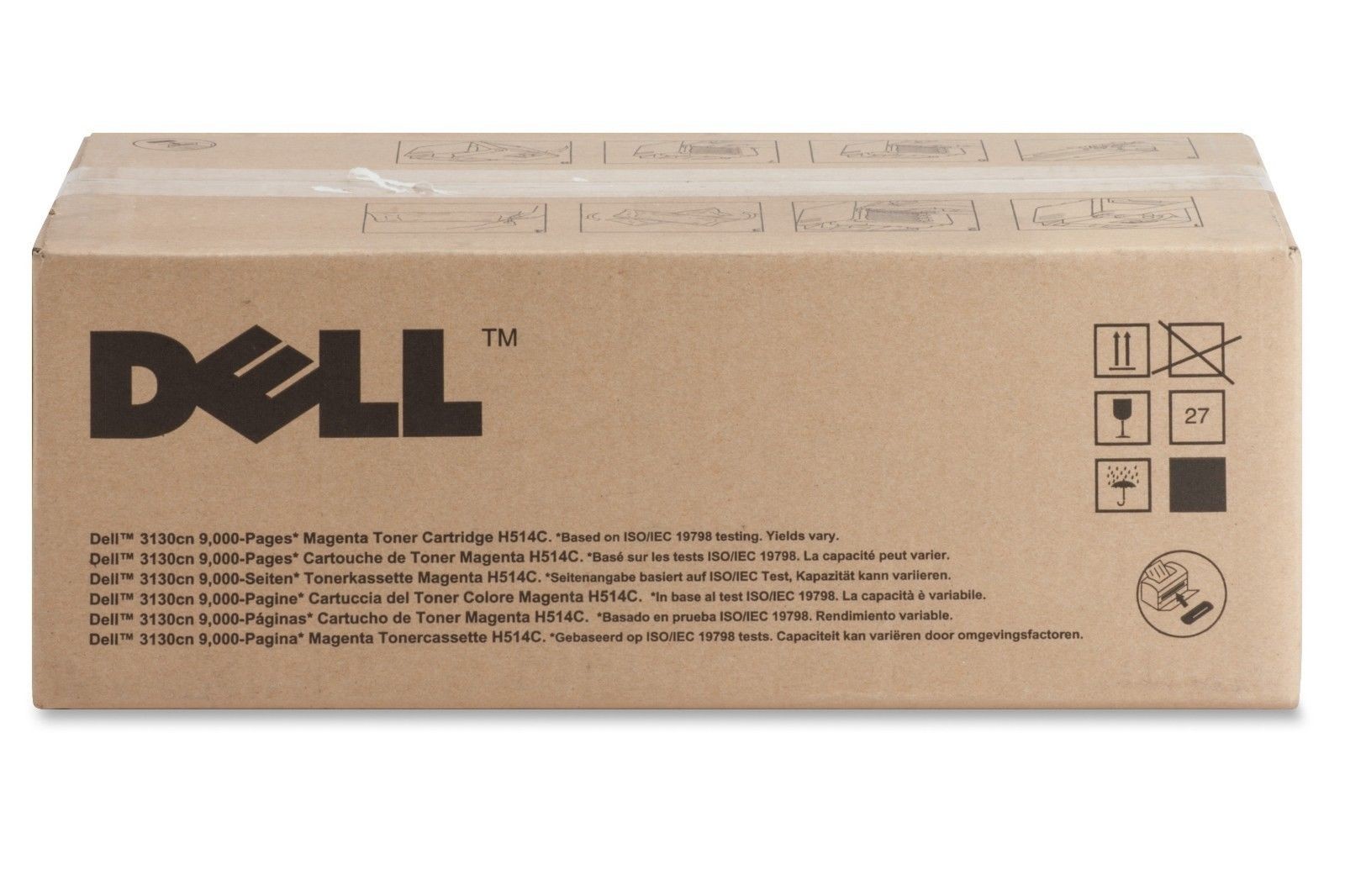 Genuine Dell H514C Magenta High Yield Toner Cartridge G484F, 330-1200