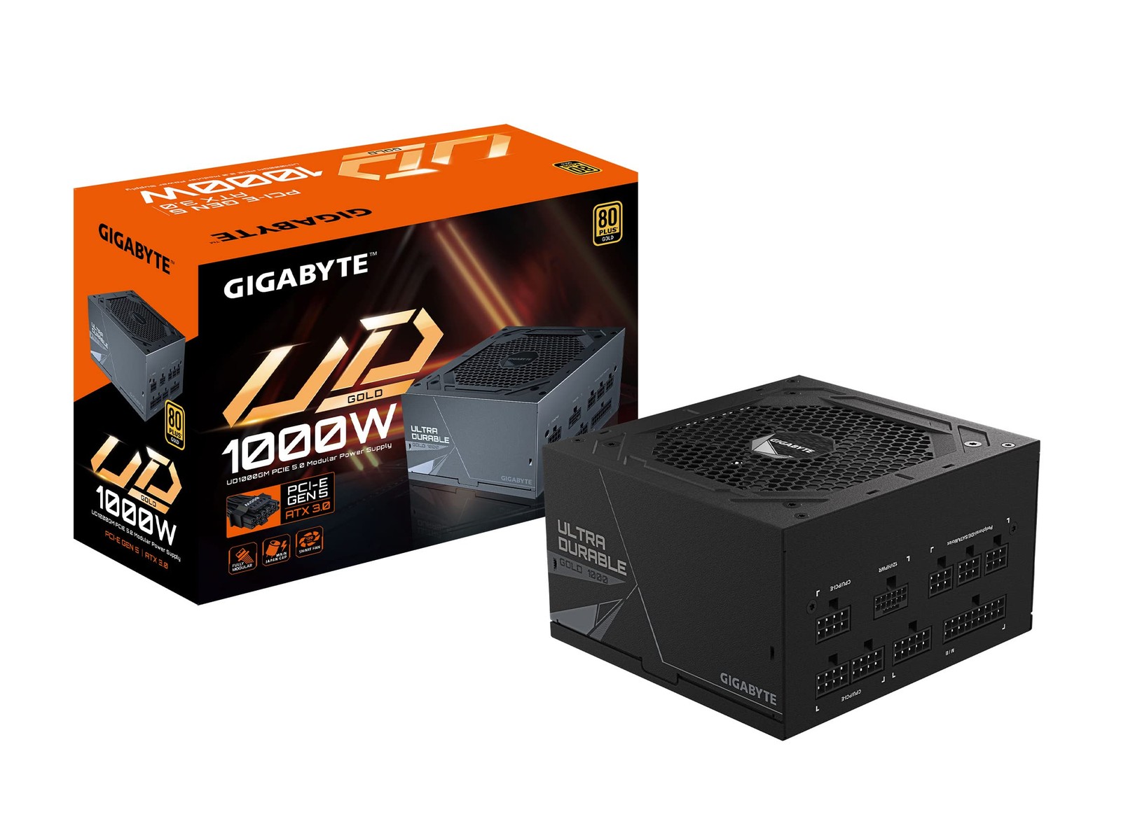 GIGABYTE GP-UD1000GM PG5 Rev2.0 PCIe5.0 Ready ATX3.0-1000W 80 Plus Gold Certifie