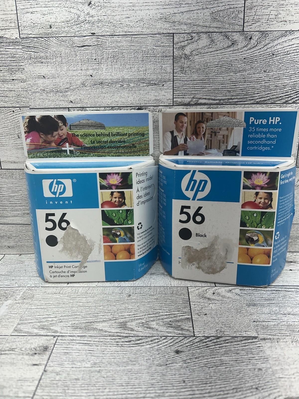 2 Genuine New HP 56 Black Ink Cartridge C6656AN EXPIRED 2006/2008