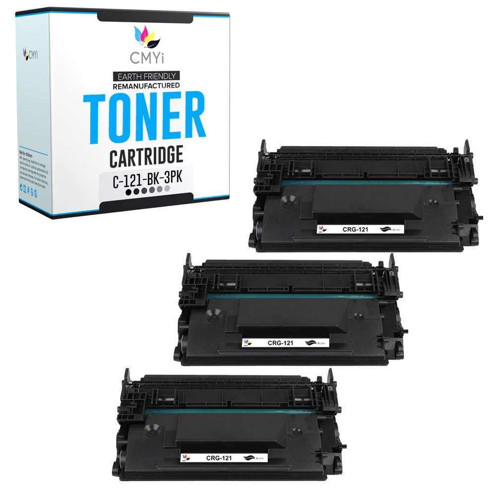 CMYi 3-Pack Replacement Toner 121 Cartridges for Canon imageCLASS D1620 D1650