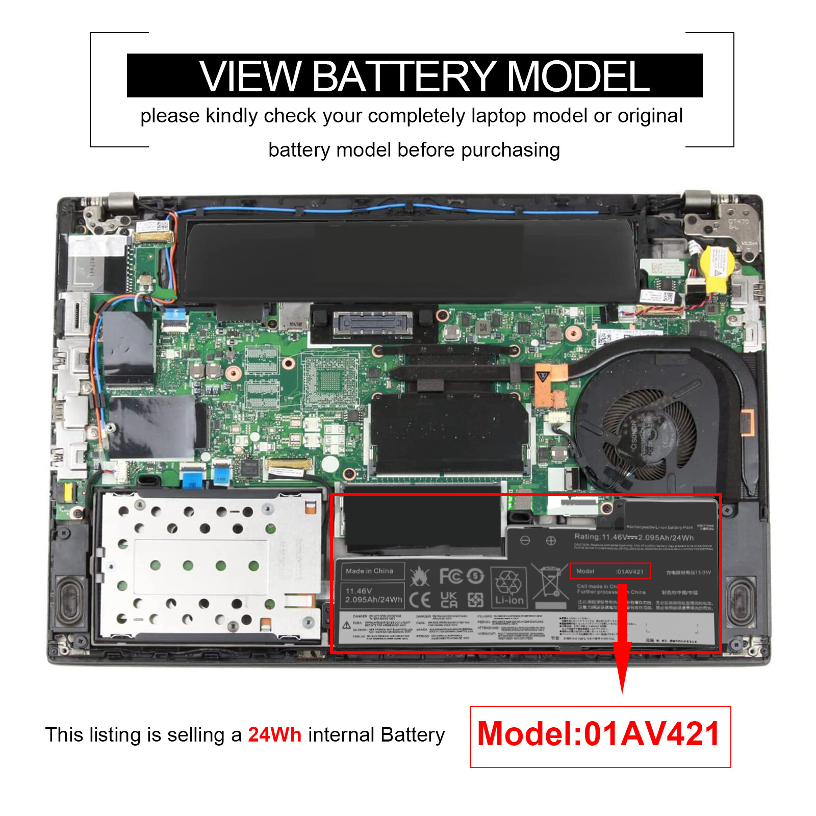 Lot For Lenovo T470 T480 internal battery 01AV419, 01AV420, 01AV421, 01AV489