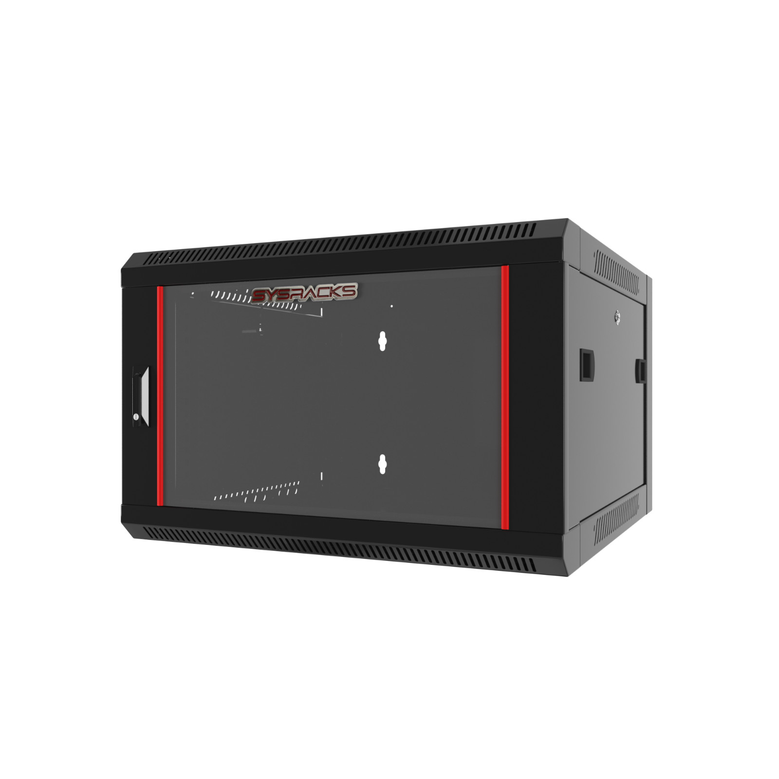 Sysracks 6U Wall Mount Network Rack Cabinet 24" Deep 19" Glass Door