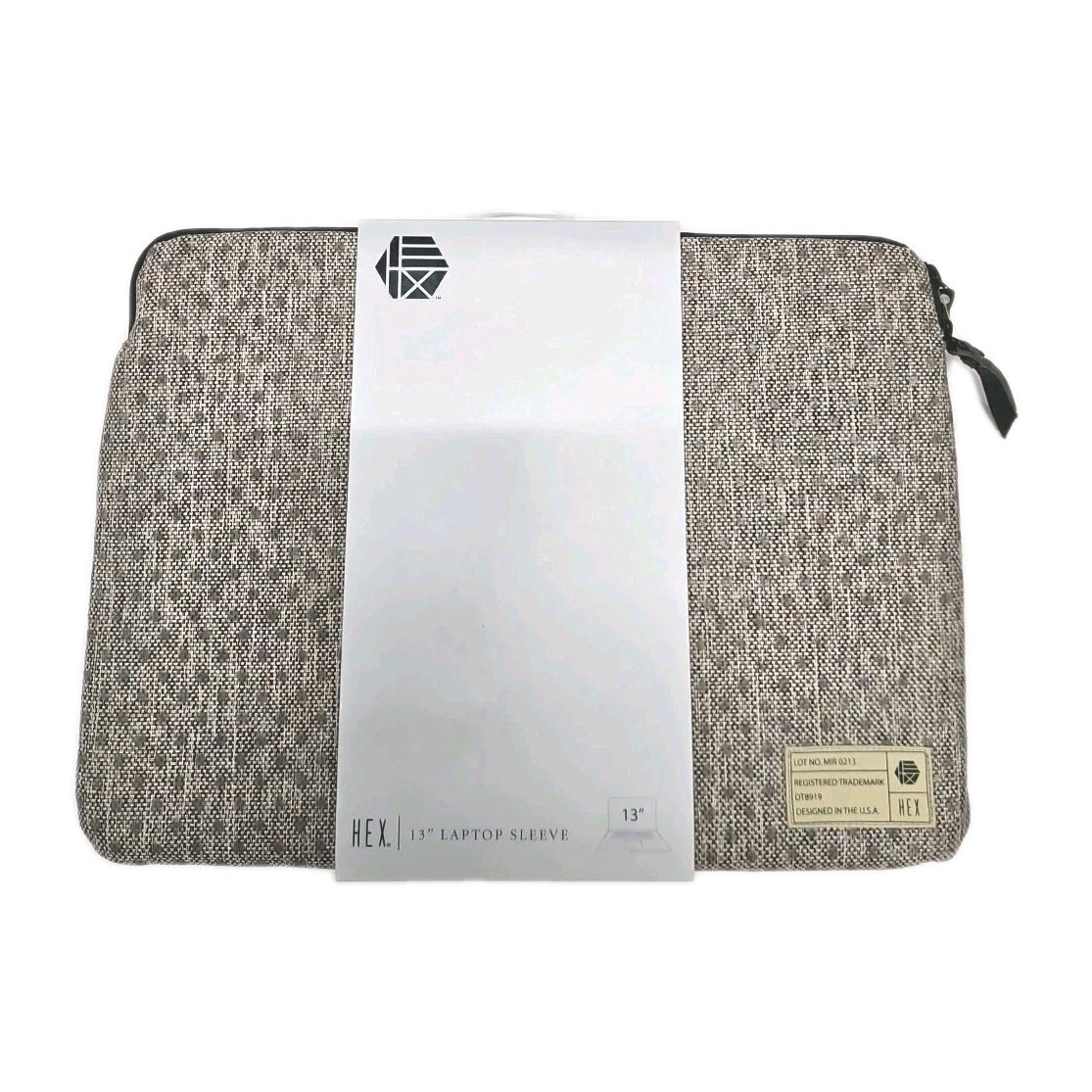 New HEX LAPTOP Sleeve for 13" MACBOOK grey Padded Case MacBook Water resistant 
