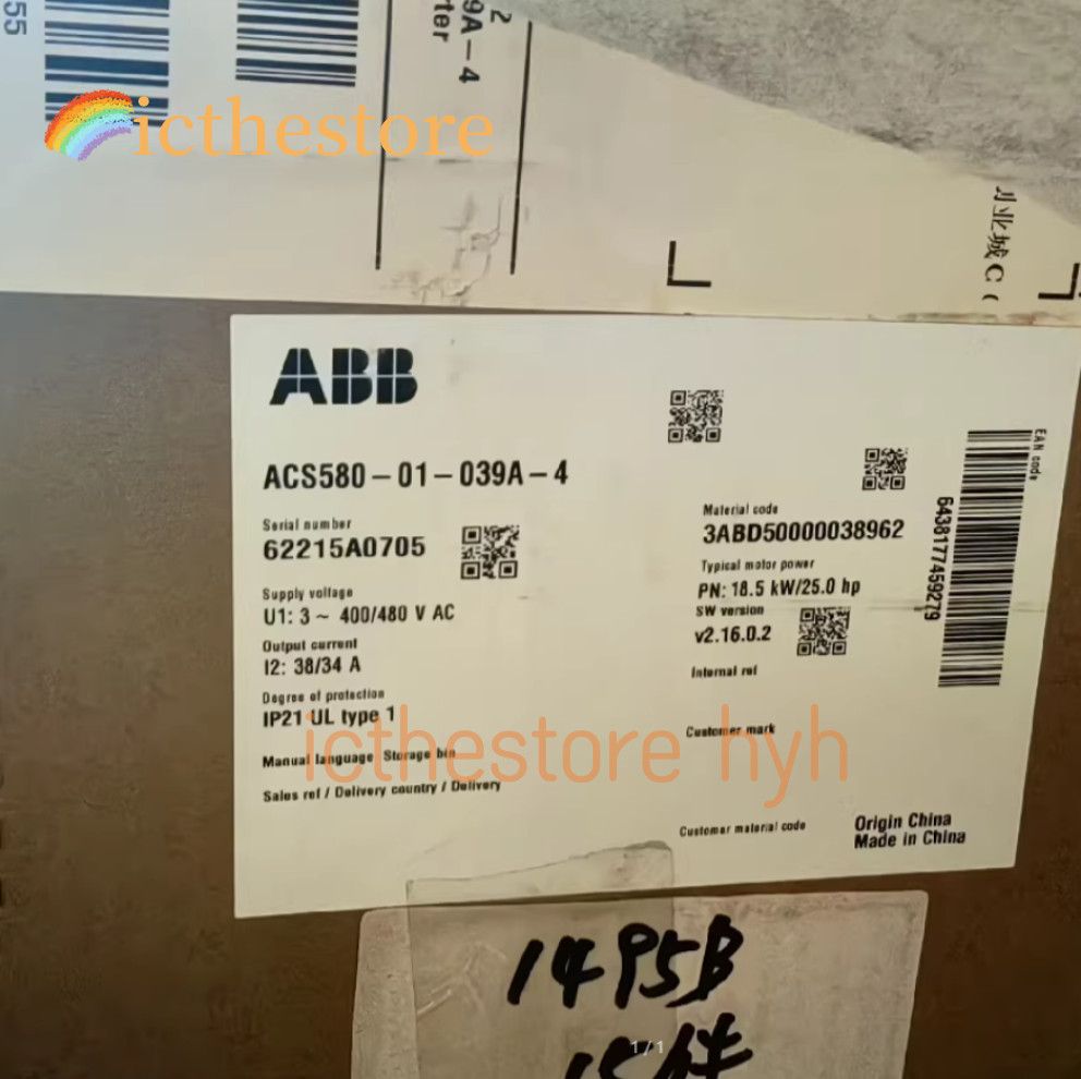 ACS580-01-039A-4 frequency converter 3PH 18.5KW NEW via DHL or FedEx