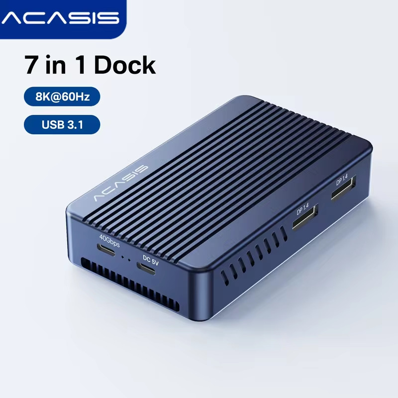 ACASIS 40Gbps M.2 NVMe SSD Enclosure & 6-in-1 USB 4 Dock Station for Windows/Mac