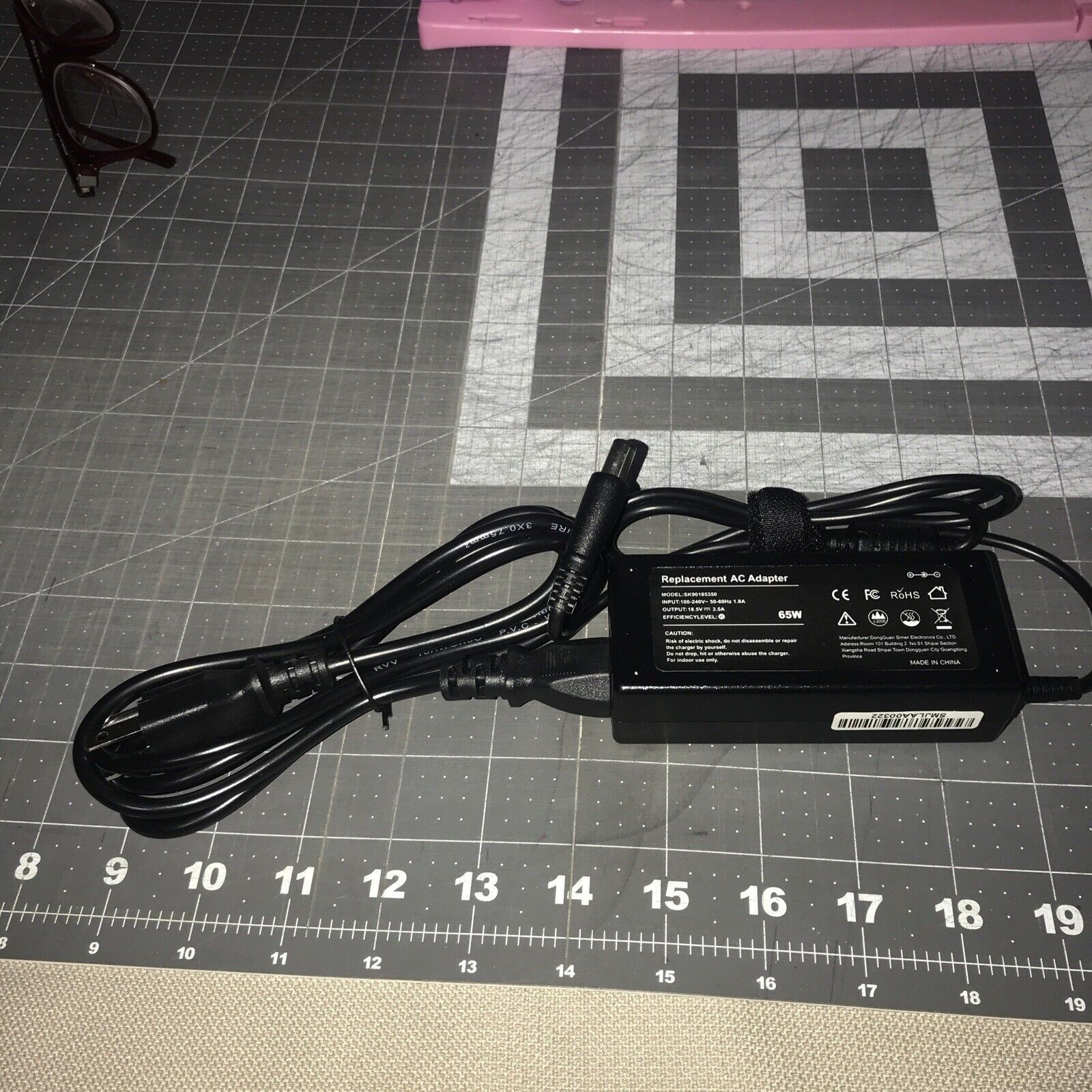 Replacement AC Adapter SK90185350 18.5V 3.5A 65W Input: 100~240V 50~60hz