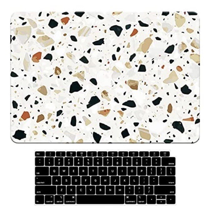 MacBook Air 13” Case A2179/A1932 Plastic Hard Shell w/ Keyboard Cover Terrazzo
