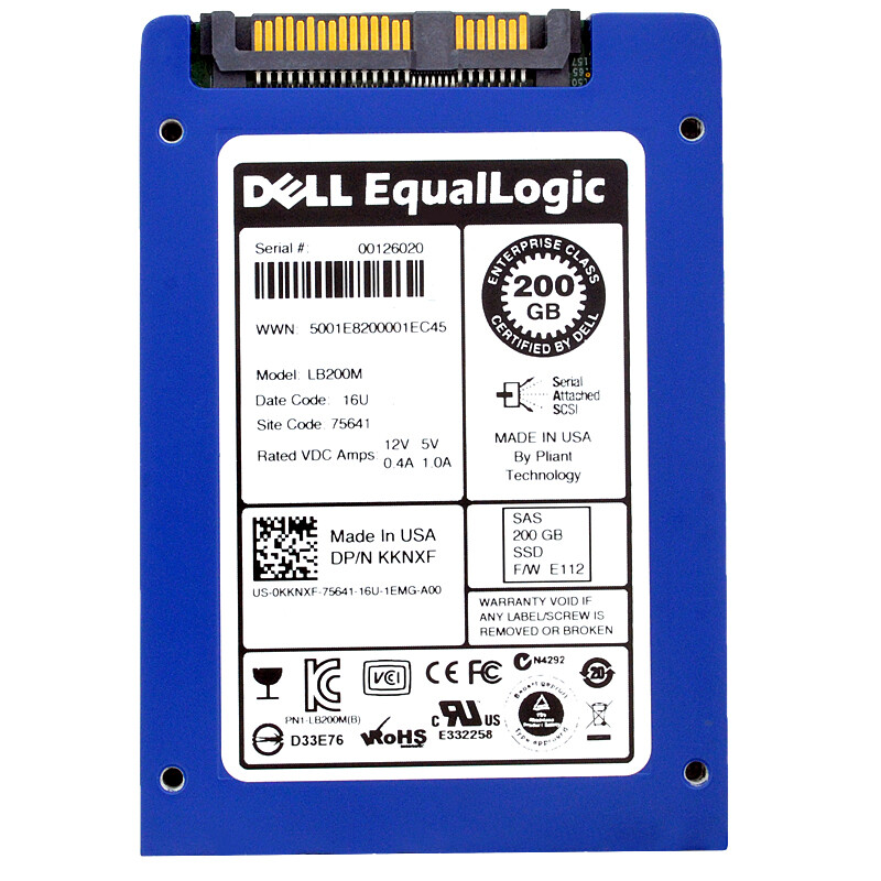 Dell LB200M 200GB SAS HOT SWAP SSD 2.5" Inch 0KKNXF Hard Drive