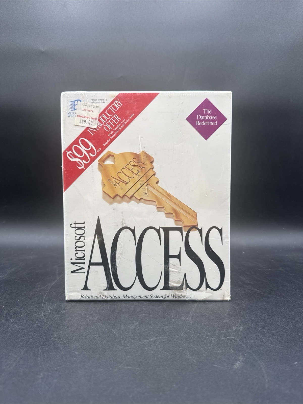 Vintage Microsoft Access Windows Database Software Sealed Retail Box 3.5” Disks 