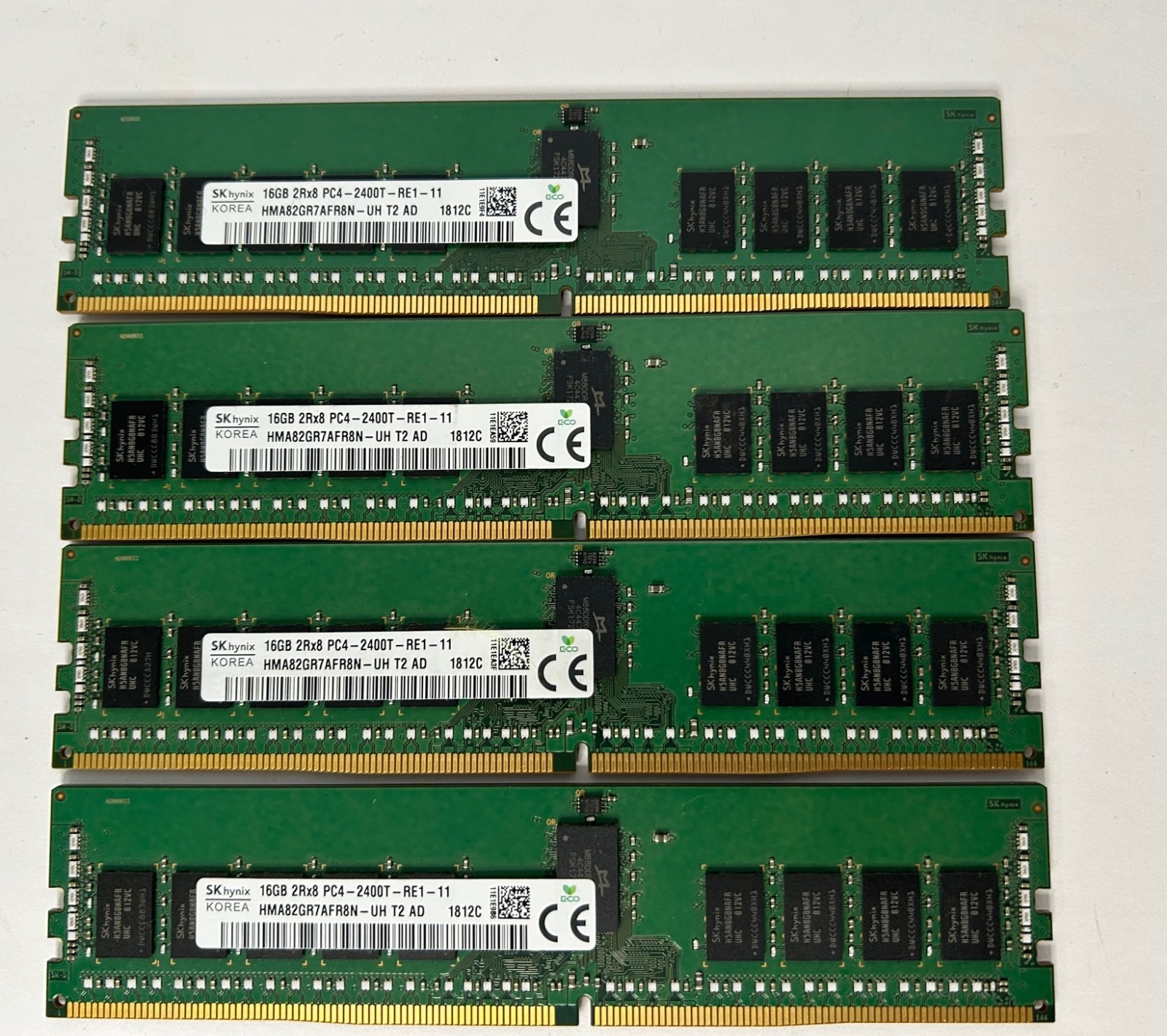 Lot of 4 SK Hynix 16GB (64GB) HMA82GR7AFR8N-UH PC4-2400T-RE1-11 Server ECC RAM