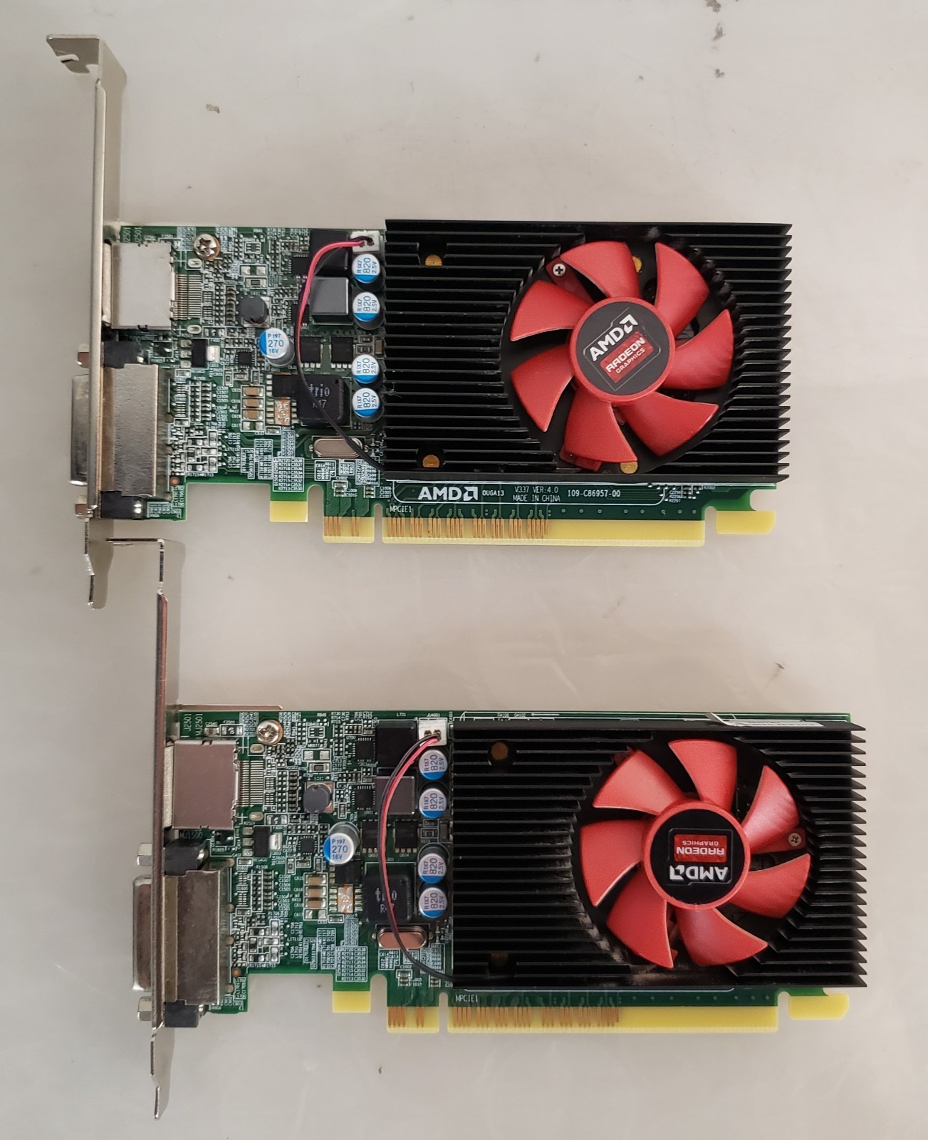 Pair of AMD Radeon R5 430 01X3TV 2GB GDDR5 V337 Ver. 4.0 PCIe Graphics Card