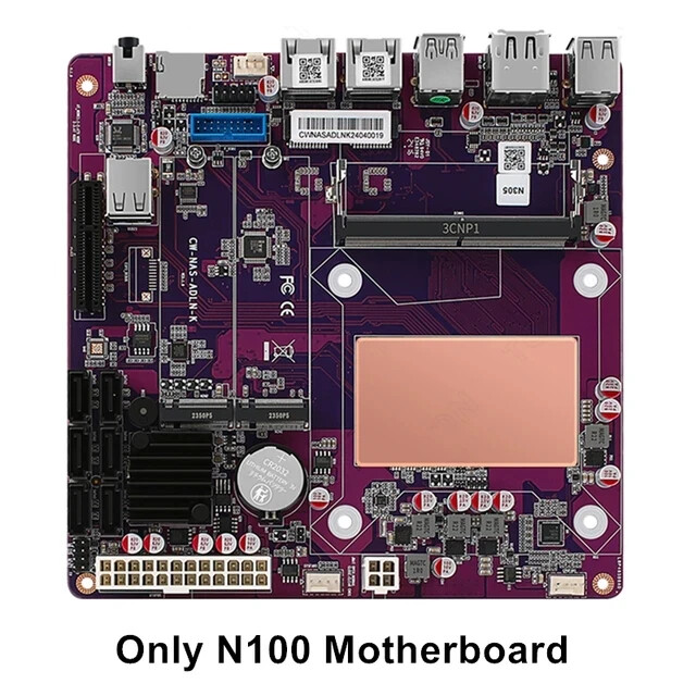 i3-N305 N100 2*Intel i226-V 2.5G NAS Motherboard Soft Rout 1*DDR5 Firewall ITX 