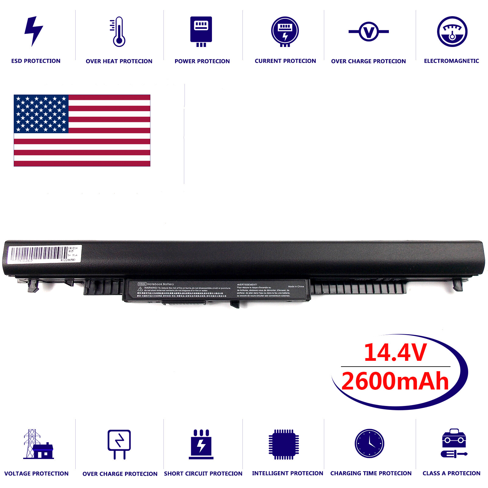 Laptop Battery for HP 14-AF122AU 15-AC028DS 15-AC028CA 15-AC027TU 14-AF117AU