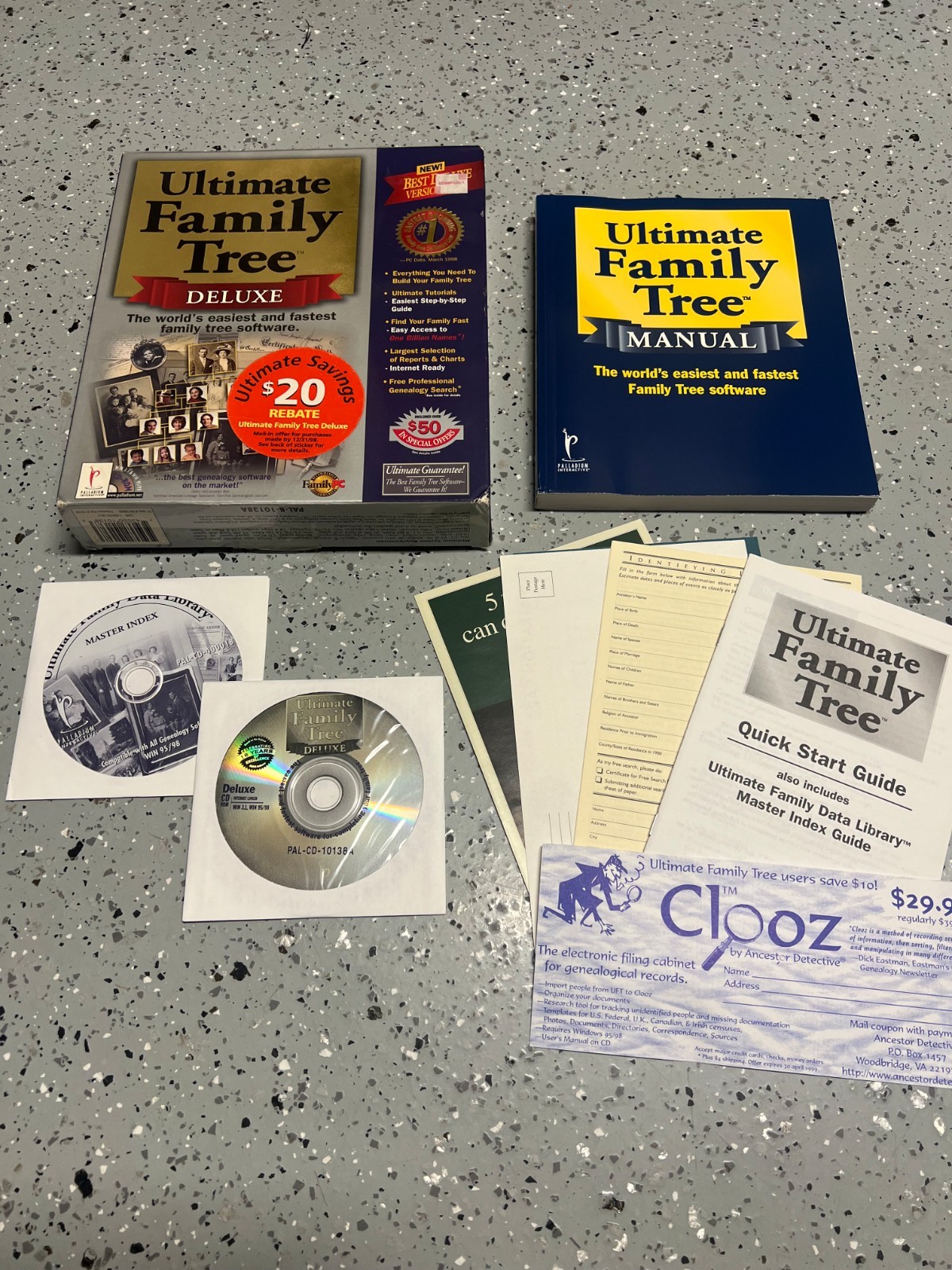 Vintage Ultimate Family Tree Deluxe Windows 3.1 & 95/98 PC Software - NEW UNUSED