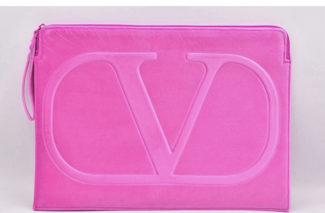 Valentino Eau De Perfume  Pink Velvet Laptop Case 15"x10.5"  BRAND-NEW