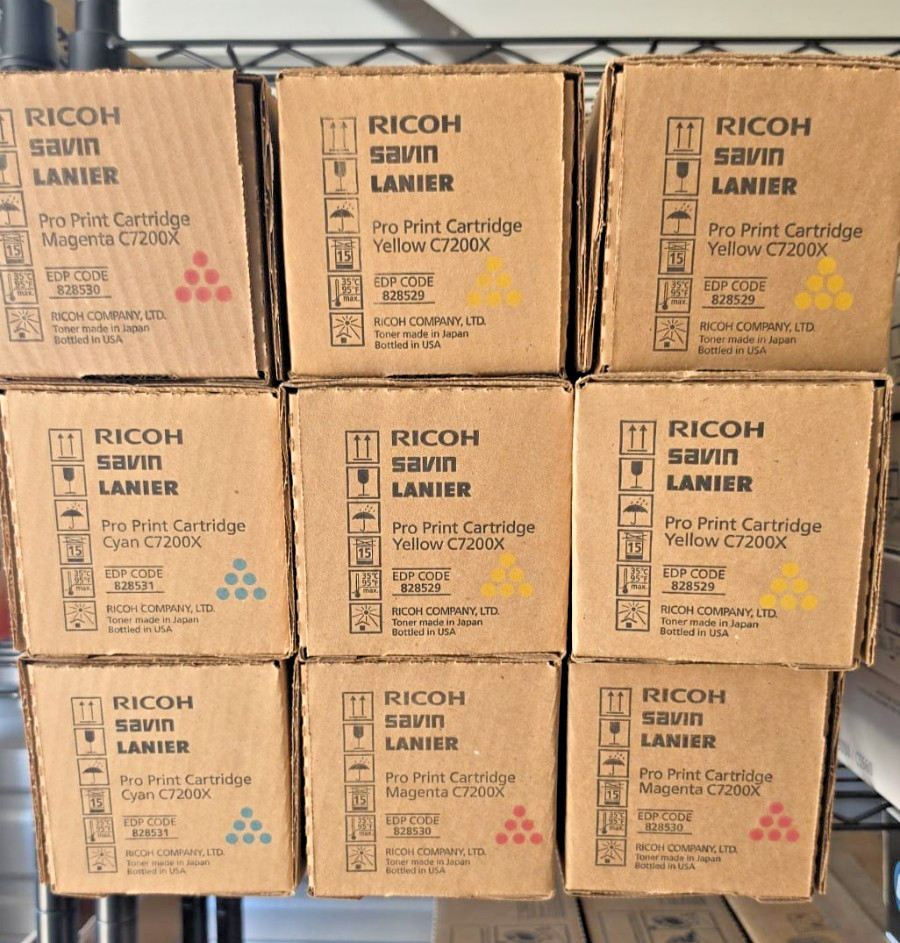 New Genuine Ricoh Toner Pro C7200x 828529  828530  828531