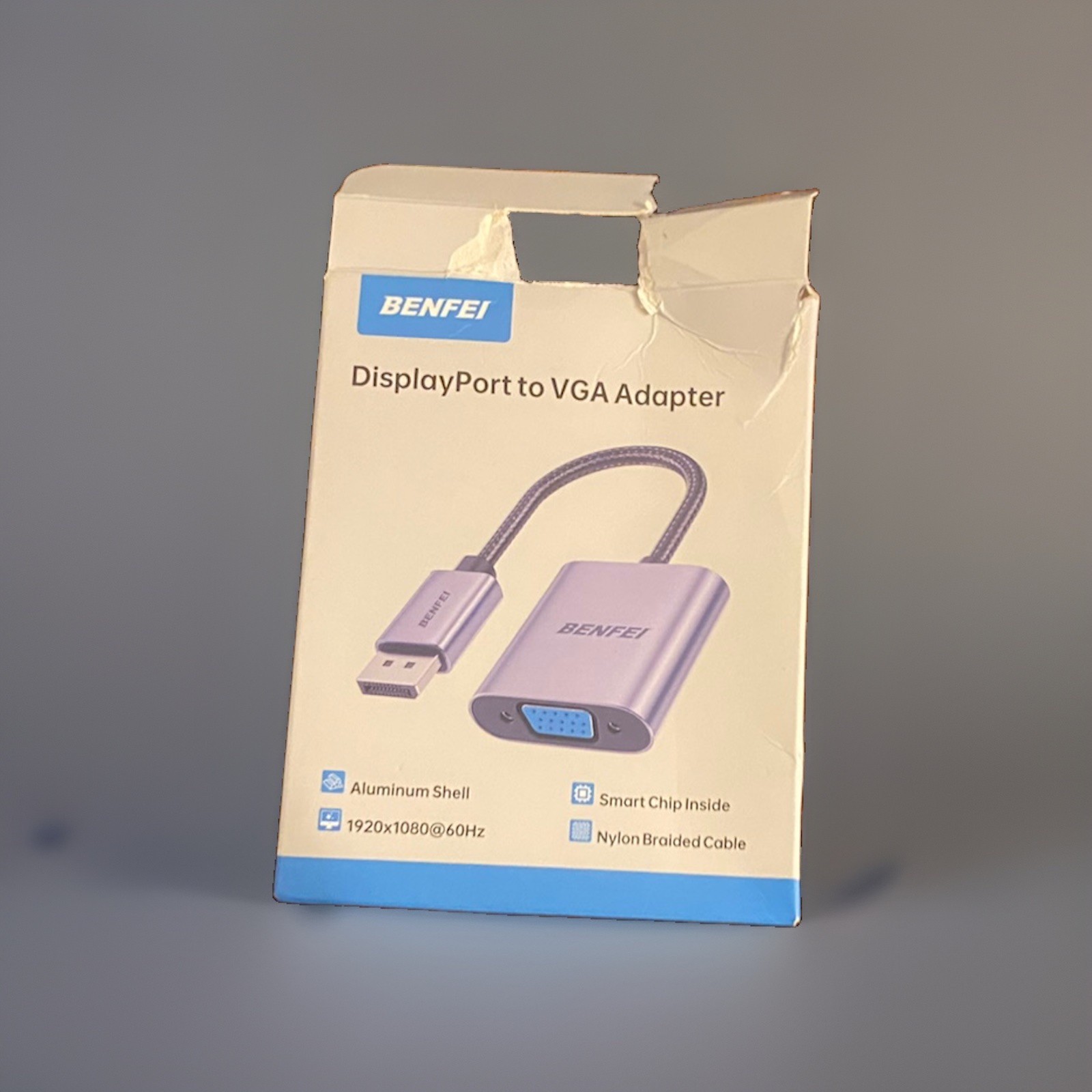 BENFEI DisplayPort to VGA Adapter DP Male to VGA Female 1080P Gray