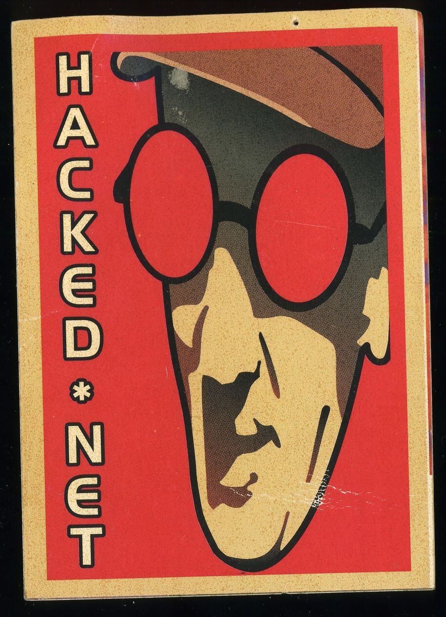 RARE 1997 Shepard Fairey Designed HACKED.NET Sticker 4" x 2-3/4" -- LOOK