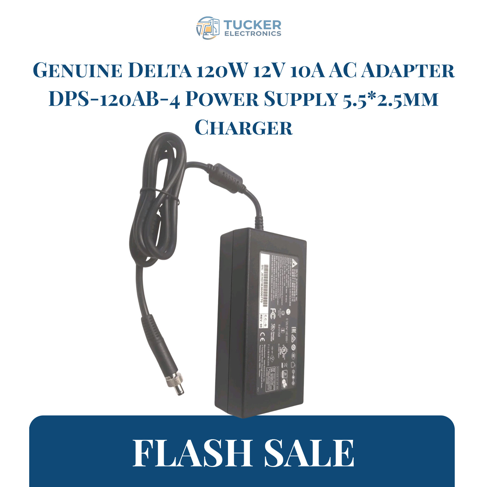 Genuine Delta 120W 12V 10A AC Adapter DPS-120AB-4 Power Supply 5.5*2.5mm Charger