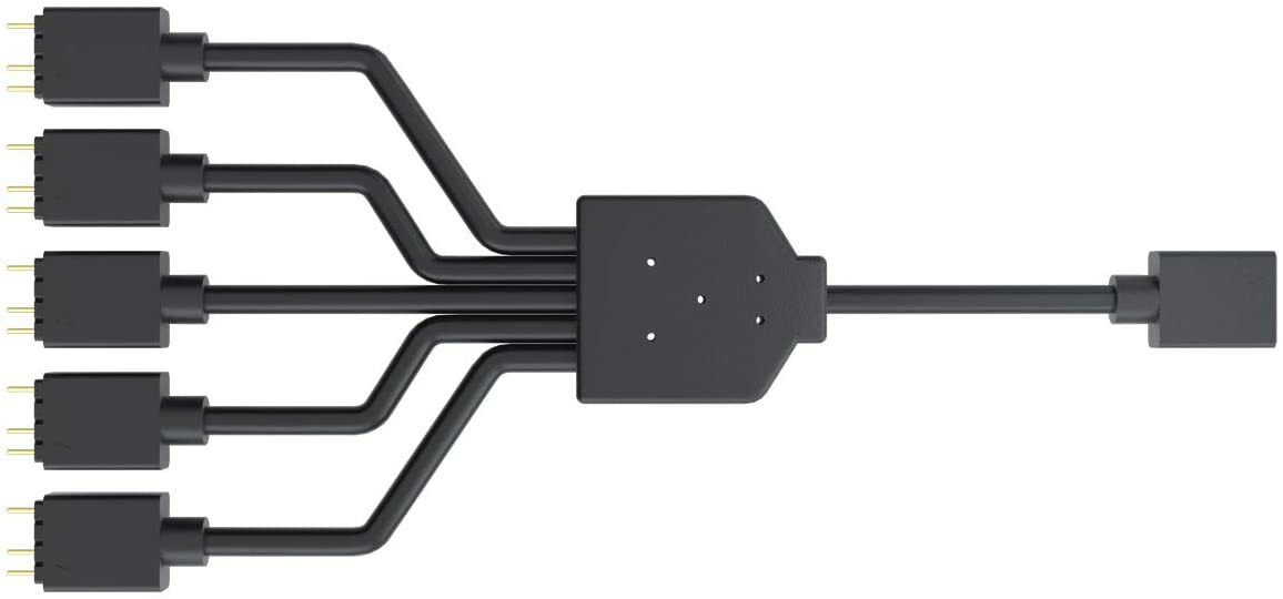 Cooler Master Addressable RGB 1 to 5 Splitter Cable 3-PIN 5V LENGTH 58CM